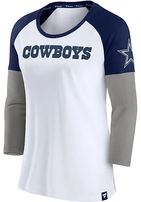 Dallas Cowboys Womens White Durable LS Tee