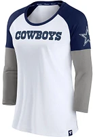 Dallas Cowboys Womens White Durable LS Tee