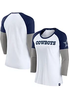 Dallas Cowboys Womens White Durable LS Tee