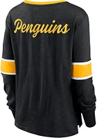 Pittsburgh Penguins Womens Black Iconic LS Tee