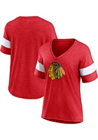 Chicago Blackhawks Womens Red History View Short Sleeve T-Shirt