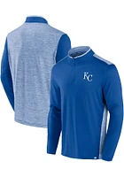 Nike Kansas City Royals Mens Blue ICONIC BRUSHED POLY QZ Design Long Sleeve Qtr Zip Pullover