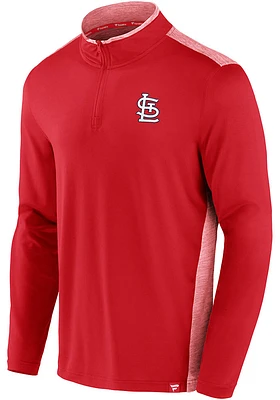 Nike St Louis Cardinals Mens Red ICONIC BRUSHED POLY QZ Long Sleeve Qtr Zip Pullover