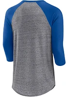 Kansas City Royals Charcoal ICONIC SPECKLED HENLEY Long Sleeve Fashion T Shirt