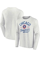 Nike Chicago Cubs Grey TRUE CLASSICS BI-BLEND LS Long Sleeve T Shirt