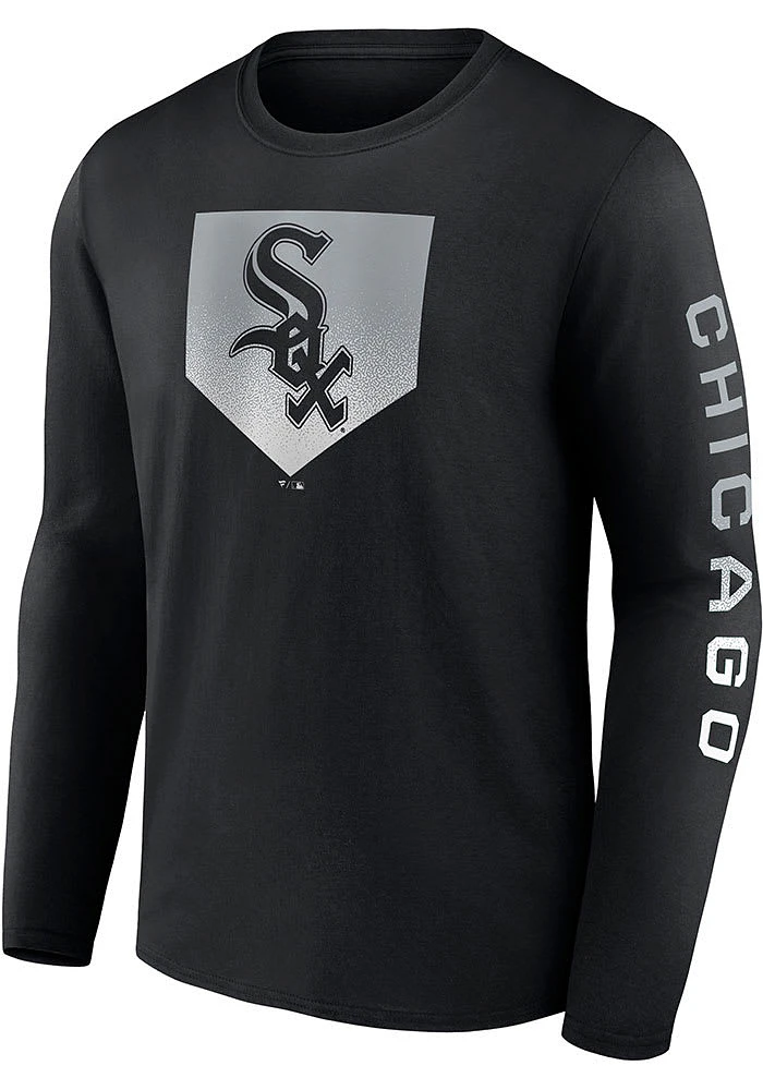 Nike Chicago White Sox Black ICONIC COTTON CLEAR SIGN LS Graphic Long Sleeve T Shirt