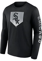 Nike Chicago White Sox Black ICONIC COTTON CLEAR SIGN LS Graphic Long Sleeve T Shirt