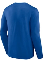 Kansas City Royals Blue ICONIC COTTON CLEAR SIGN LS Long Sleeve T Shirt