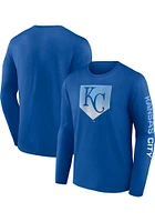 Kansas City Royals Blue ICONIC COTTON CLEAR SIGN LS Long Sleeve T Shirt
