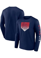 Nike St Louis Cardinals Navy Blue ICONIC COTTON CLEAR SIGN LS Long Sleeve T Shirt