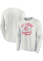 Nike St Louis Cardinals Grey TRUE CLASSICS BI-BLEND LS Long Sleeve T Shirt