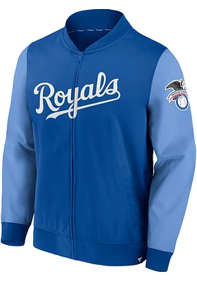 Nike Kansas City Royals Mens Blue ICONIC WOVEN BOMBER Style Track Jacket