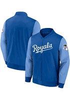 Nike Kansas City Royals Mens Blue ICONIC WOVEN BOMBER Style Track Jacket