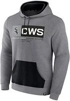 Nike Chicago White Sox Mens Charcoal RIBBED BLOCKING ICONIC Graphic Fashion Hood