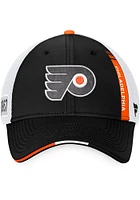 Philadelphia Flyers 2022 Authentic Pro Draft Trucker Adjustable Hat - Black