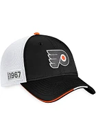 Philadelphia Flyers 2022 Authentic Pro Draft Trucker Adjustable Hat - Black