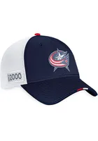 Columbus Blue Jackets 2022 Authentic Pro Draft Trucker Adjustable Hat - Navy Blue