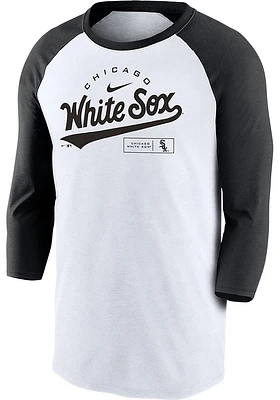 Nike Chicago White Sox MODERN ARCH RAGLAN Long Sleeve Fashion T Shirt