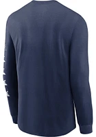 Nike Chicago White Sox Navy Blue TEAM SLIDER LS TRI-BLEND Long Sleeve Fashion T Shirt