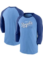 Nike Kansas City Royals Light Blue MODERN ARCH RAGLAN Long Sleeve Fashion T Shirt