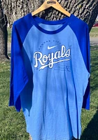 Nike Kansas City Royals Light Blue MODERN ARCH RAGLAN Long Sleeve Fashion T Shirt