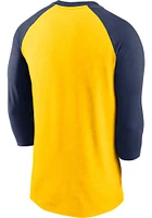 Nike Milwaukee Brewers Gold MODERN ARCH RAGLAN Long Sleeve Fashion T Shirt