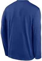 Nike Kansas City Royals Blue TEAM ISSUE LS LEGEND TEE Long Sleeve T-Shirt