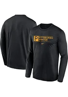 Nike Pittsburgh Pirates Black TEAM ISSUE LS LEGEND TEE Long Sleeve T-Shirt