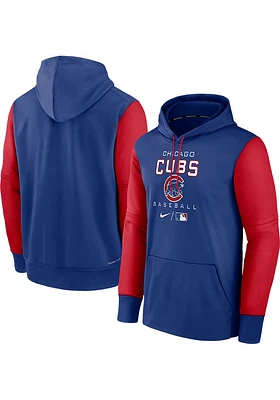 Nike Chicago Cubs Mens Blue THERMA HOODIE Hood