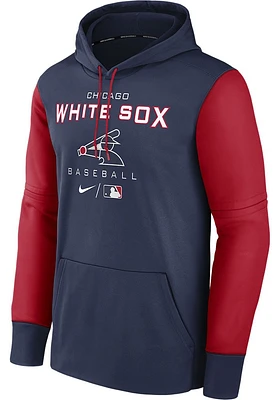 Nike Chicago White Sox Mens Navy Blue THERMA HOODIE Hood