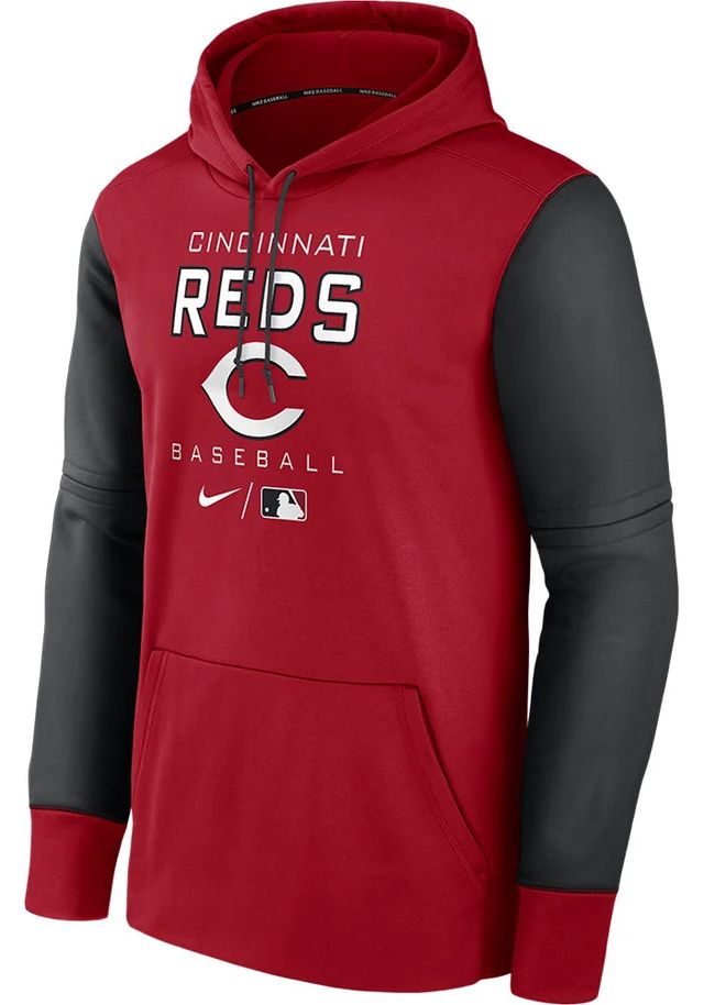 Nike Cincinnati Reds Mens Red THERMA HOODIE Hood