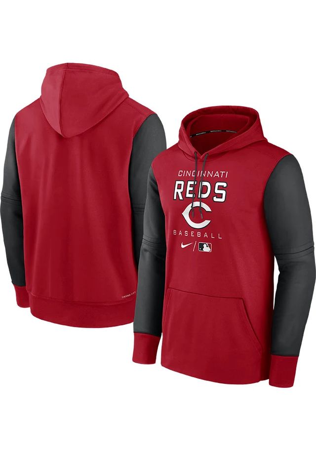 Nike Cincinnati Reds Mens Red THERMA HOODIE Hood