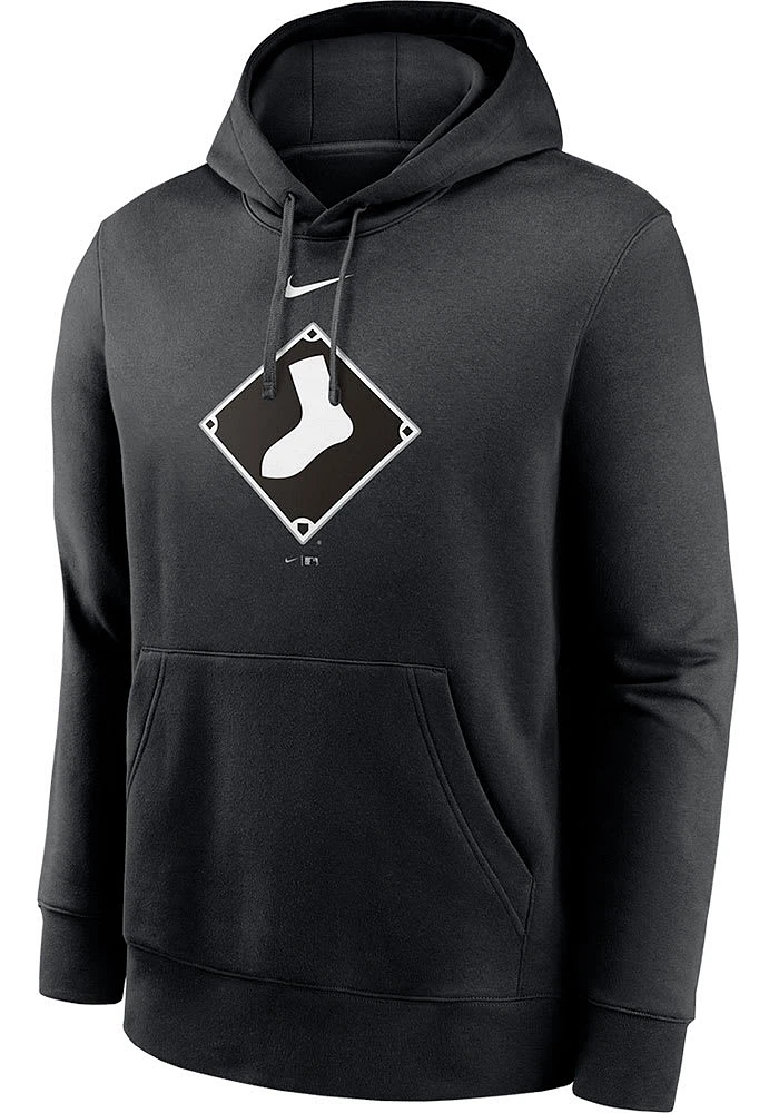 Nike Chicago White Sox Mens Black CLUB FLEECE Long Sleeve Hoodie