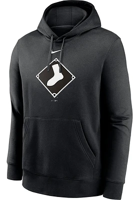 Nike Chicago White Sox Mens Black CLUB FLEECE Long Sleeve Hoodie