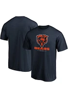 Chicago Bears Navy Blue Heart and Soul Short Sleeve T Shirt