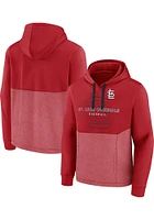 St Louis Cardinals Mens Red Poly Fleece POH Hood