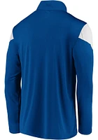 Indianapolis Colts Mens Blue Poly Interlock Long Sleeve Qtr Zip Pullover