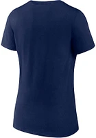 Notre Dame Fighting Irish Womens Navy Blue Home Field Win Short Sleeve T-Shirt
