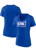 Kentucky Wildcats Womens Blue Home Field Win Short Sleeve T-Shirt