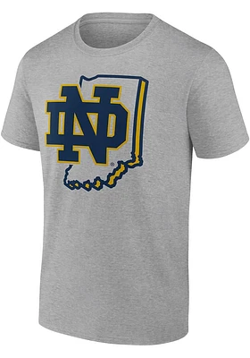 Notre Dame Fighting Irish Grey Favorite Tradition Short Sleeve T Shirt
