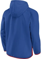 Philadelphia 76ers Mens Blue Iconic Defender Anorak Pullover Jackets