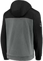 Chicago Blackhawks Mens Black Travel and Training Tech Pullover Long Sleeve Zip