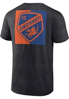 FC Cincinnati Charcoal BLOCKED OUT Short Sleeve T Shirt
