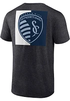 Sporting Kansas City Charcoal BLOCKED OUT Short Sleeve T Shirt