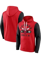 Chicago Bulls Mens Red Promo Cotton PO Long Sleeve Hoodie