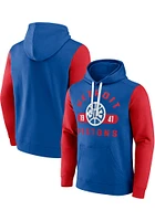Detroit Pistons Mens Blue Promo Cotton PO Long Sleeve Hoodie