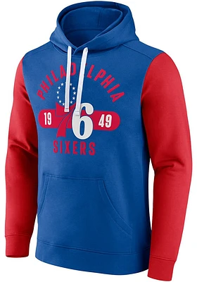 Philadelphia 76ers Mens Blue Promo Cotton PO Long Sleeve Hoodie