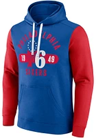 Philadelphia 76ers Mens Blue Promo Cotton PO Long Sleeve Hoodie