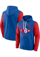 Philadelphia 76ers Mens Blue Promo Cotton PO Long Sleeve Hoodie