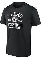 Philadelphia 76ers Black Calling Plays Short Sleeve T Shirt
